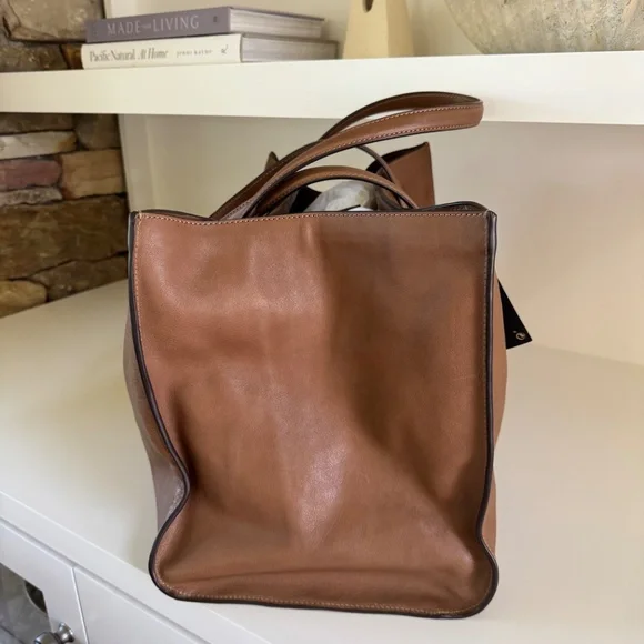 Massimo Dutti Nappa Leather Maxi Tote Bag - Beige - Picture 5 of 12